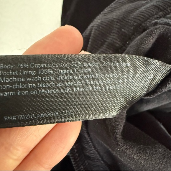 Eileen Fisher Black Wide Leg Corduroy Pants - Picture 15 of 15